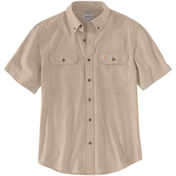 Carhartt Loose Fit Midweight Chambray Chemise à manches courtes, beige, taille 2XL pour Hommes