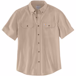 Carhartt Loose Fit Midweight Chambray Chemise à manches courtes, beige, taille S pour Hommes