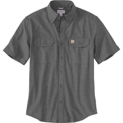 Carhartt Loose Fit Midweight Chambray Chemise à manches courtes, noir-gris, taille L pour Hommes