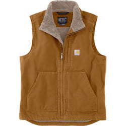 Carhartt Duck Mock Neck Gilet, brun, taille 2XL pour Hommes