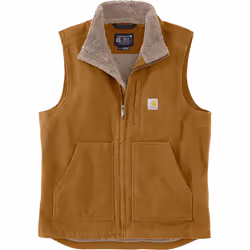 Carhartt Duck Mock Neck Gilet, brun, taille M pour Hommes