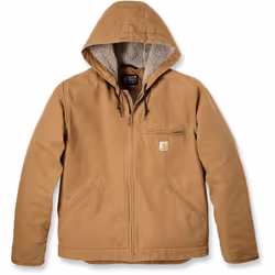 Carhartt Relaxed Fit Washed Duck Sherpa Lined Veste, brun, taille 2XL pour Hommes