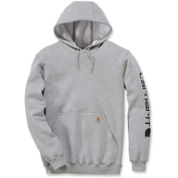 Carhartt Midweight Sleeve Logo Capuche, gris, taille L pour Hommes