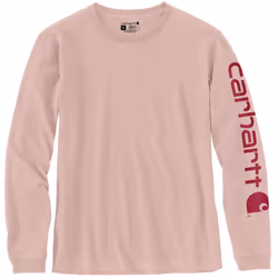Carhartt Workwear Logo Chemise à manches longues dames, rose, taille M pour Femmes