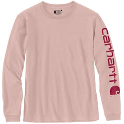 Carhartt Workwear Logo Chemise à manches longues dames, rose, taille M pour Femmes