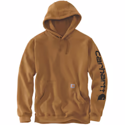 Carhartt Midweight Sleeve Logo Capuche, brun, taille XL pour Hommes