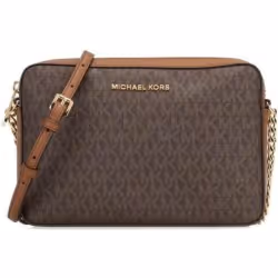 MICHAEL KORS Sac bandoulière marron, camel, anthracite et doré