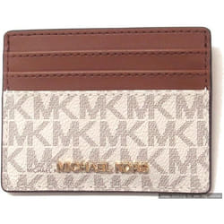 MICHAEL KORS Porte-cartes écru et noir