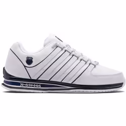 Sneakers Rinzler en cuir blanc et bleu