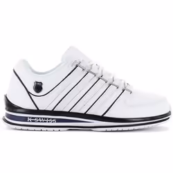 Sneakers Rinzler en cuir blanc et bleu