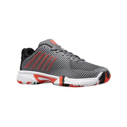 Chaussures de tennis de tennis enfant K-Swiss Hypercourt Express 2 HB - steel gray/jet black/spicy orange - 37