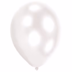 Amscan 9904918, Ballon-jouet, Latex, Blanc, 6 pièce(s)