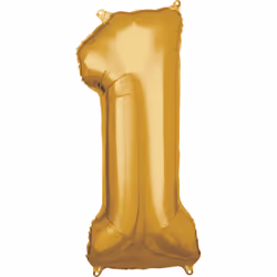 Amscan 9906266, Ballon-jouet, Feuille, Or, Numéro, 33 cm, 5 pièce(s)
