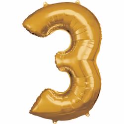 Amscan 9906268, Ballon-jouet, Feuille, Or, Numéro, 53 cm, 5 pièce(s)