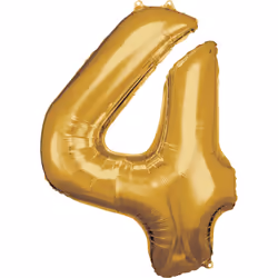 Amscan 9906269, Ballon-jouet, Feuille, Or, Numéro, 66 cm, 5 pièce(s)
