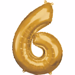 Amscan 9906271, Ballon-jouet, Feuille, Or, Numéro, 55 cm, 5 pièce(s)