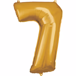 Amscan 9906272, Ballon-jouet, Feuille, Or, Numéro, 58 cm, 5 pièce(s)