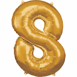 Amscan 9906273, Ballon-jouet, Feuille, Or, Numéro, 53 cm, 5 pièce(s)