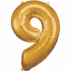 Amscan 9906274, Ballon-jouet, Feuille, Or, Numéro, 86 cm, 5 pièce(s)
