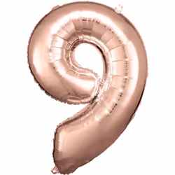 Amscan 9906284, Ballon-jouet, Feuille, Or, Numéro, 86 cm, 5 pièce(s)