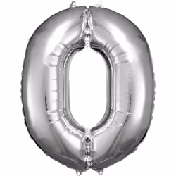 Amscan 9906285, Ballon-jouet, Feuille, Argent, Numéro, 66 cm, 5 pièce(s)