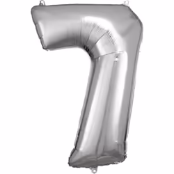 Amscan 9906292, Ballon-jouet, Feuille, Argent, Numéro, 58 cm, 5 pièce(s)