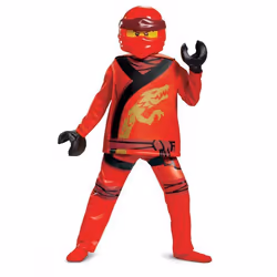 Déguisement deluxe Kai Ninjago - LEGO enfant - 5 - 6 ans (109 - 126 cm))