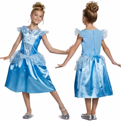 Costume de carnaval Princesse Cendrillon - DISGUISE - Taille 109-123 cm - Bleu
