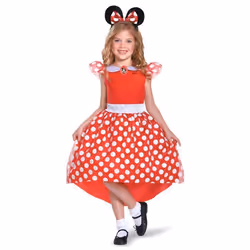Déguisement Minnie Mouse rouge classique fille