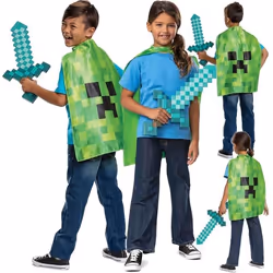 Déguisement Minecraft - DISGUISE - Épée + cape Creeper - Costume Halloween et carnaval
