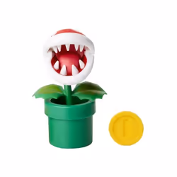 Figurine super Mario plante Piranha avec pièce
