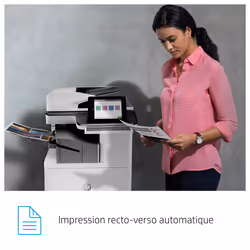 HP Color LaserJet Enterprise Flow Imprimante multifonction M776zs, Color, Imprimante pour Impression, copie, numérisation et fax, Impression recto-verso; Numérisation vers une adresse électronique - Vue supplémentaire 10