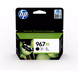 HP 967XL Cartouche d'encre noire authentique, grande capacité, Rendement élevé (XL), Encre à pigments, 68,72 ml, 3000 pages,  ...