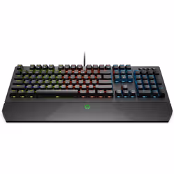 HP Clavier de gaming Pavilion 800, Taille réelle (100 %), USB, Clavier mécanique, Noir