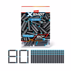 X-Shot Ensemble de recharge de fléchettes Excel (8 fléchettes), Remplir, 8 an(s), 80 pièce(s), Multicolore