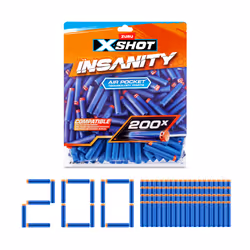 X-Shot Ensemble de recharge de fléchettes Insanity (2 fléchettes), Remplir, 8 an(s), 200 pièce(s), Multicolore