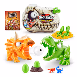 Smashers Dino Island T-Rex Battles Mini, 3 an(s), Multicolore, Plastique