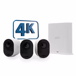 Arlo Ultra 2 Caméra de Surveillance extérieure, pack de 3 blanc, Caméra de sécurité IP, Extérieure, Sans fil, Amazon Alexa &a ...