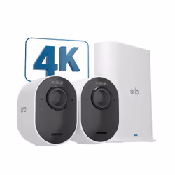 Arlo Ultra 2 Caméra de Surveillance extérieure, pack de 2 blanc, Caméra de sécurité IP, Intérieure et extérieure, Sans fil, F ...