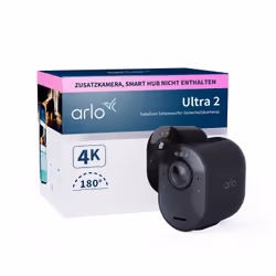 Arlo Ultra 2 Caméra de Surveillance extérieure, caméra additionnelle noir