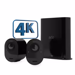 Arlo Ultra 2 Caméra de Surveillance extérieure, pack de 2 noir, Caméra de sécurité IP, Intérieure et extérieure, Sans fil, 65 ...