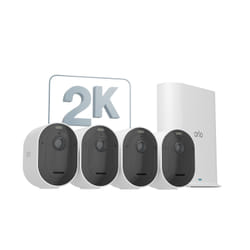 Arlo Caméra de surveillance sans fil Pro 5 2K, pack de 4 blanc