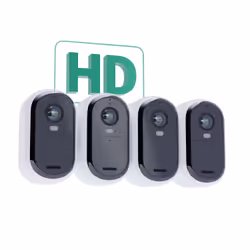 Arlo Essential VMC2450: IP Kamera 4er Pack, Caméra de sécurité IP, Intérieure et extérieure, Sans fil, Plafond/Mur/Poteau, Bl ...