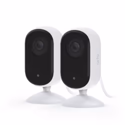 Arlo Essential 2K Caméra de sécurité intérieure, pack de 2