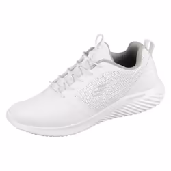 Baskets Homme - SKECHERS Bounder 43 - Blanc - Lacets - Talon Plat - Tige Textile