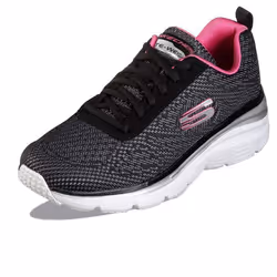 Baskets Skechers Fashion Fit - Bold Boundaries 12719-BKHP - Femme - Noir - Lacets
