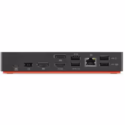 Lenovo 40AS0090IT, Avec fil, USB 3.2 Gen 1 (3.1 Gen 1) Type-C, 3,5 mm, 10,100,1000 Mbit/s, Noir, 10 Gbit/s