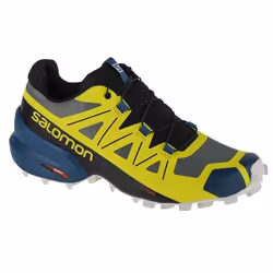 Chaussures de running - SALOMON - Speedcross 5 - Homme - Gris Bleu Jaune