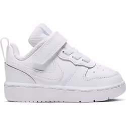 Baskets Nike Court Borough Low 2 - NIKE - Blanc - Bébé - Mixte - Lacets - Plat - Synthétique