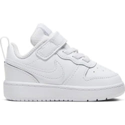Baskets enfant Nike Court Borough Low 2 - Blanc - Lacets - Synthétique